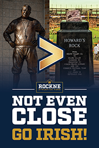 Notre Dame vs Clemson Gameday Poster - Rockne vs The Rock Not Even Close