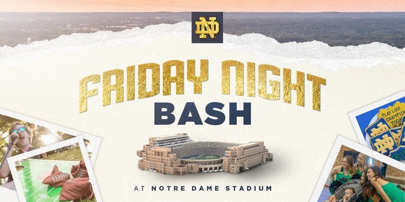 graphic of Notre Dame Stadium for Friday Night Bash event